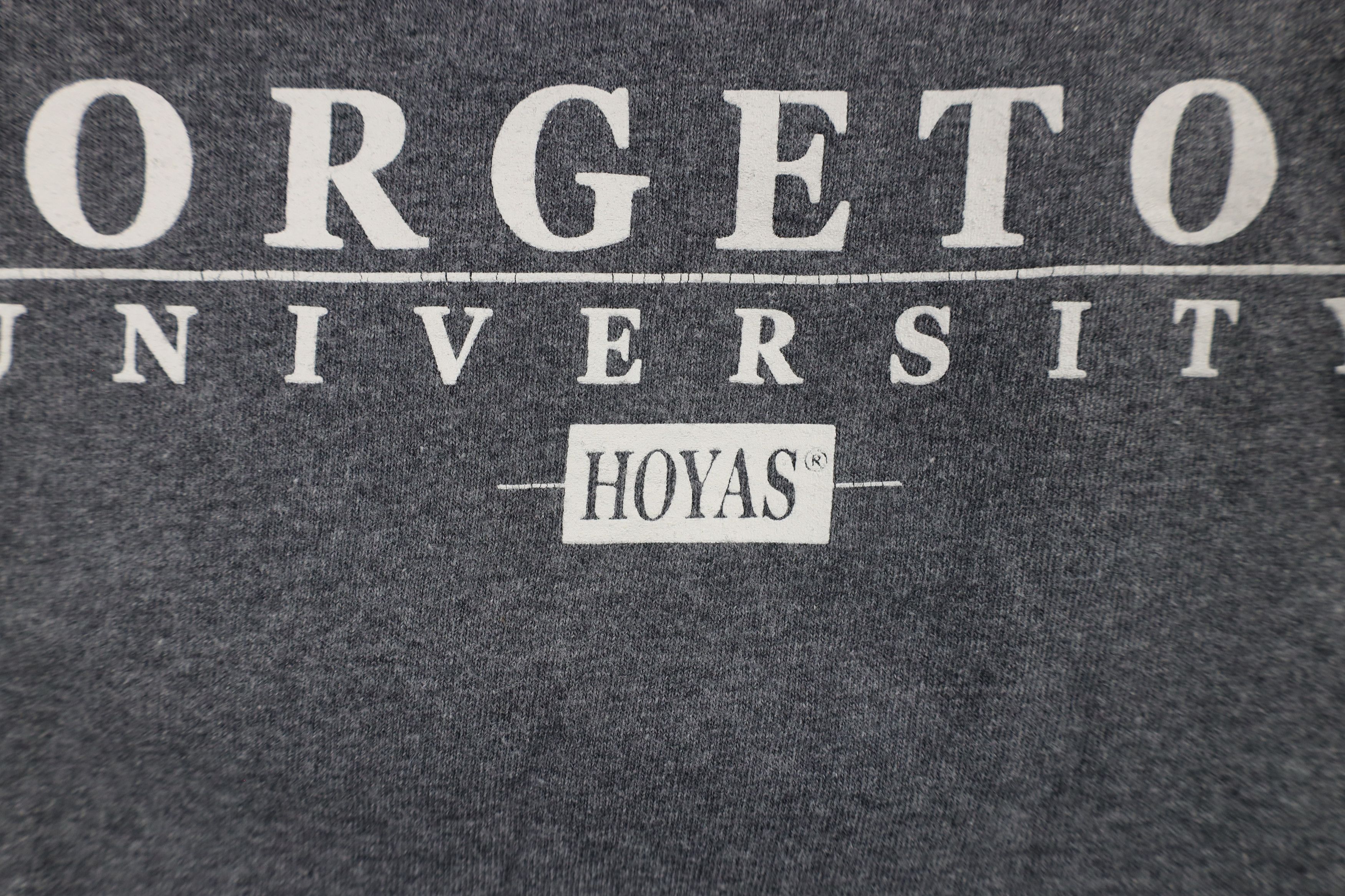 Vintage Vintage 90s Georgetown University Short Sleeve T-Shirt Gray Size US L / EU 52-54 / 3 - 5 Thumbnail