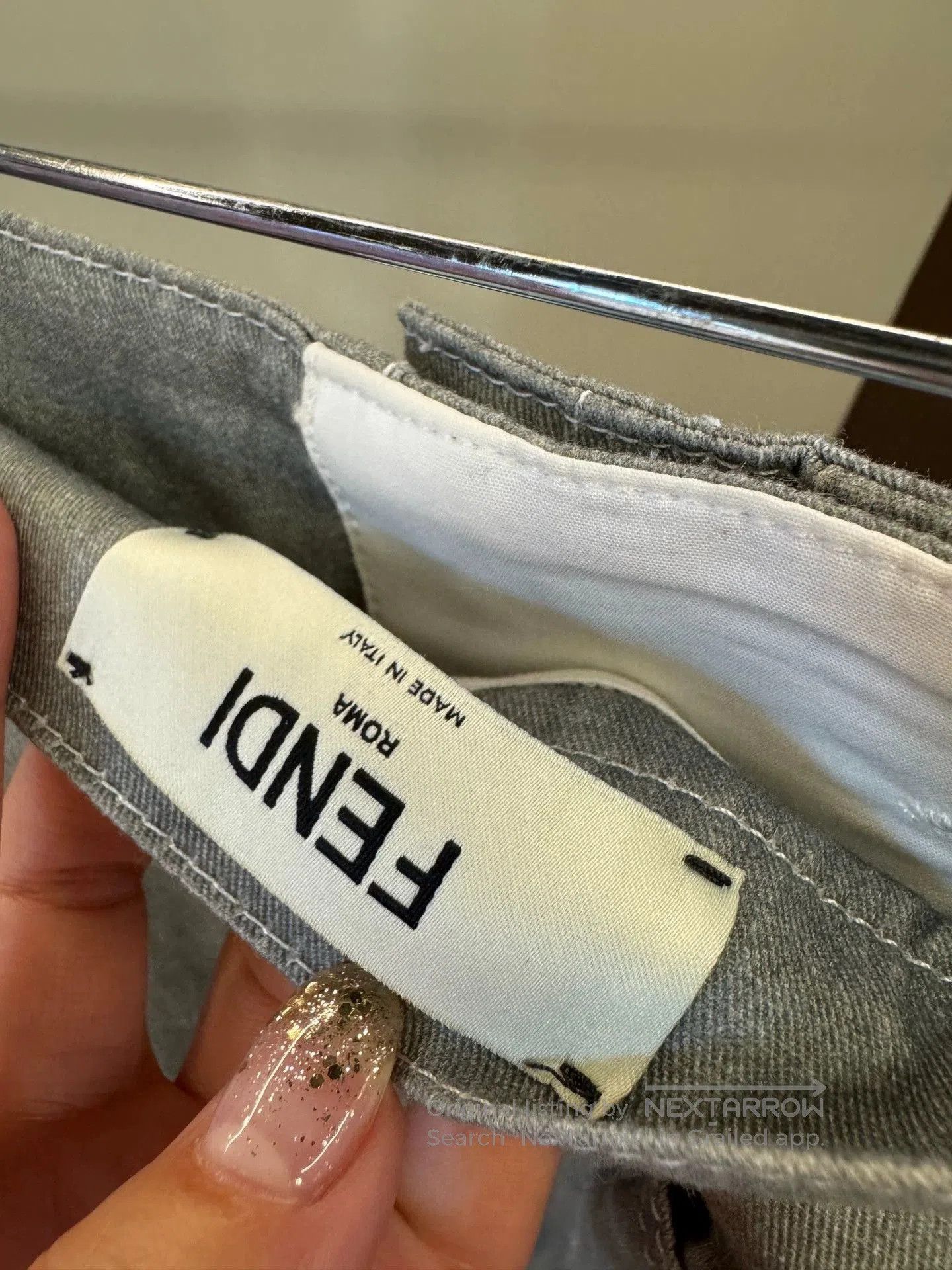 Fendi Fendi Gray Logo Denim Workwear Set. Size US 36 / EU 52 - 8 Thumbnail