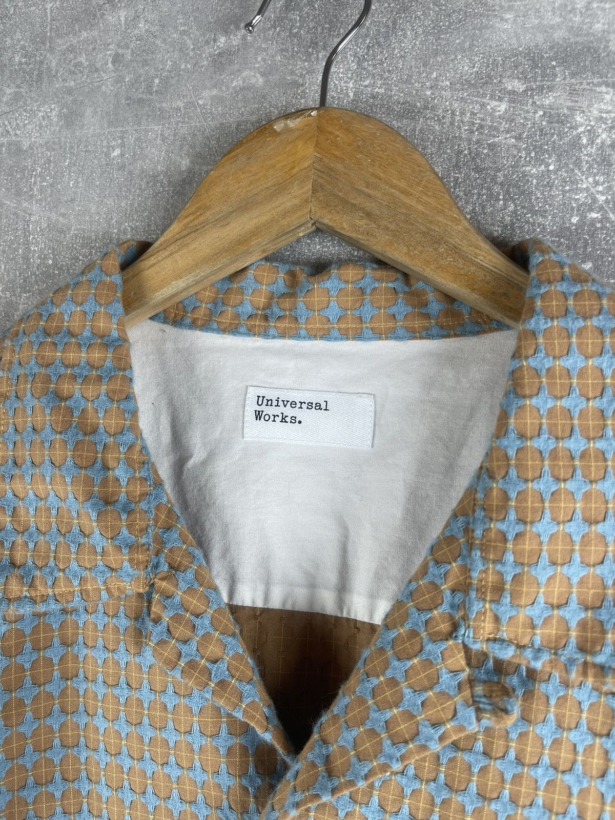 Universal Works Universal Works L.S Camp Shirt Sand Blue Deldos Cotton Size US M / EU 48-50 / 2 - 7 Thumbnail