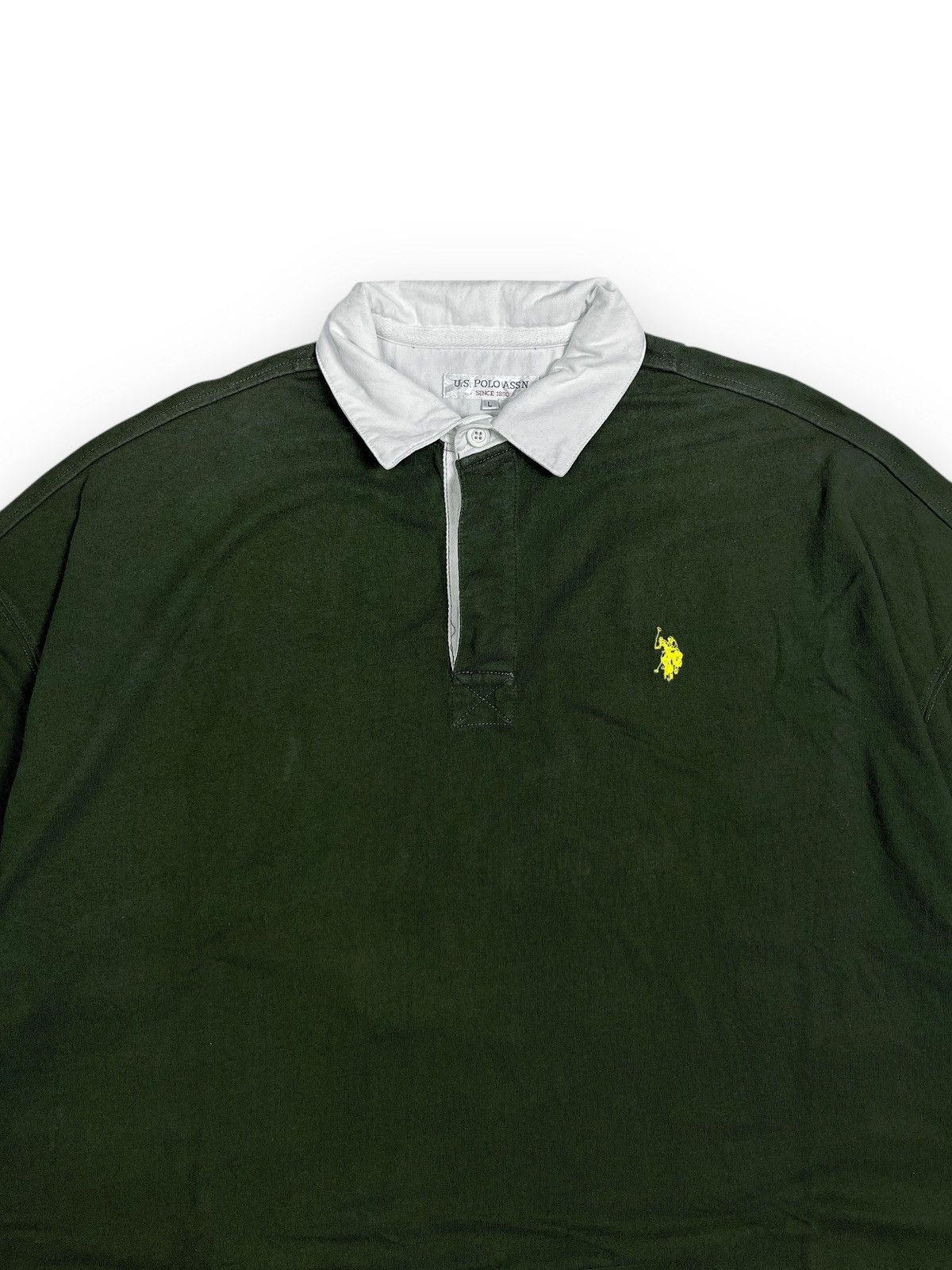 U.S. Polo Assn. U.S. Polo Assn White Collar Vintage Polo Shirt Size US XXL / EU 58 / 5 - 2 Thumbnail
