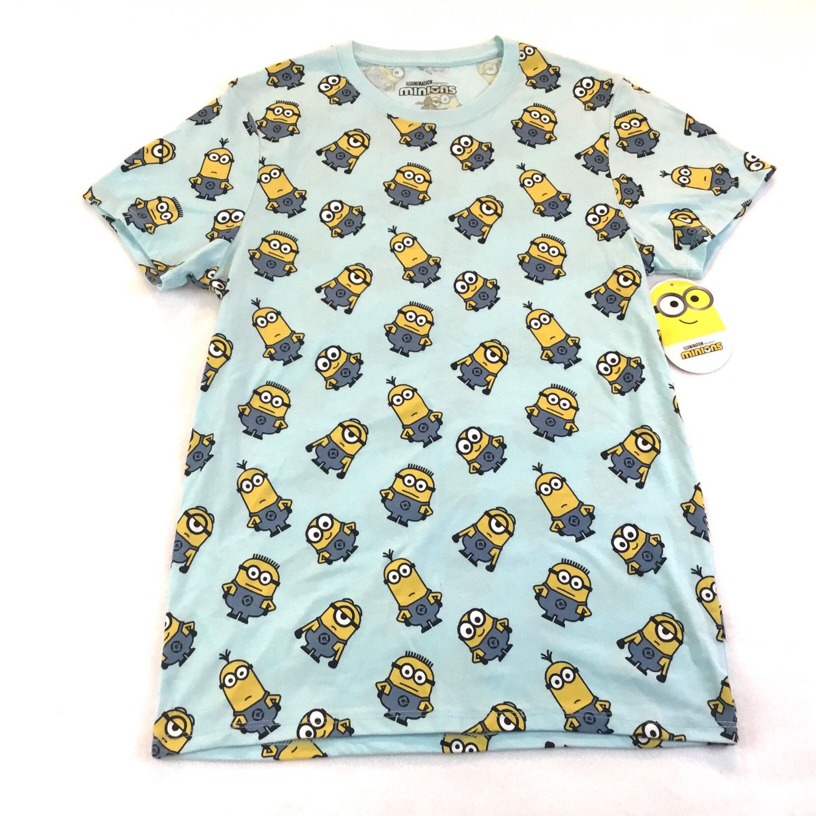 Other Minions T-Shirt Blue Scattered Print Characters Small NWT Size S / US 4 / IT 40 - 1 Thumbnail