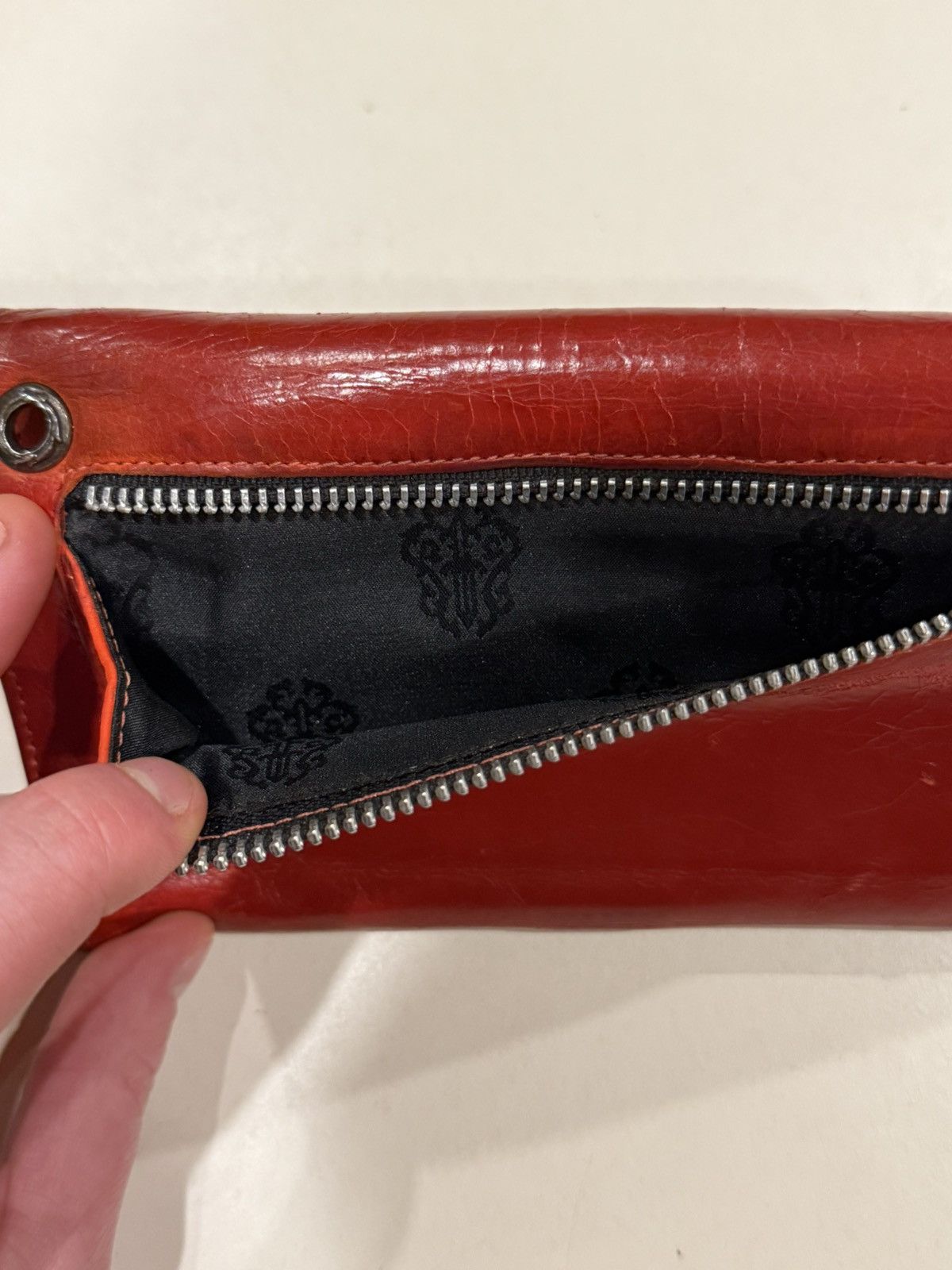 Chrome Hearts Chrome Hearts Wave Wallet Leather Suede Silver Cross Balls Size ONE SIZE - 9 Thumbnail