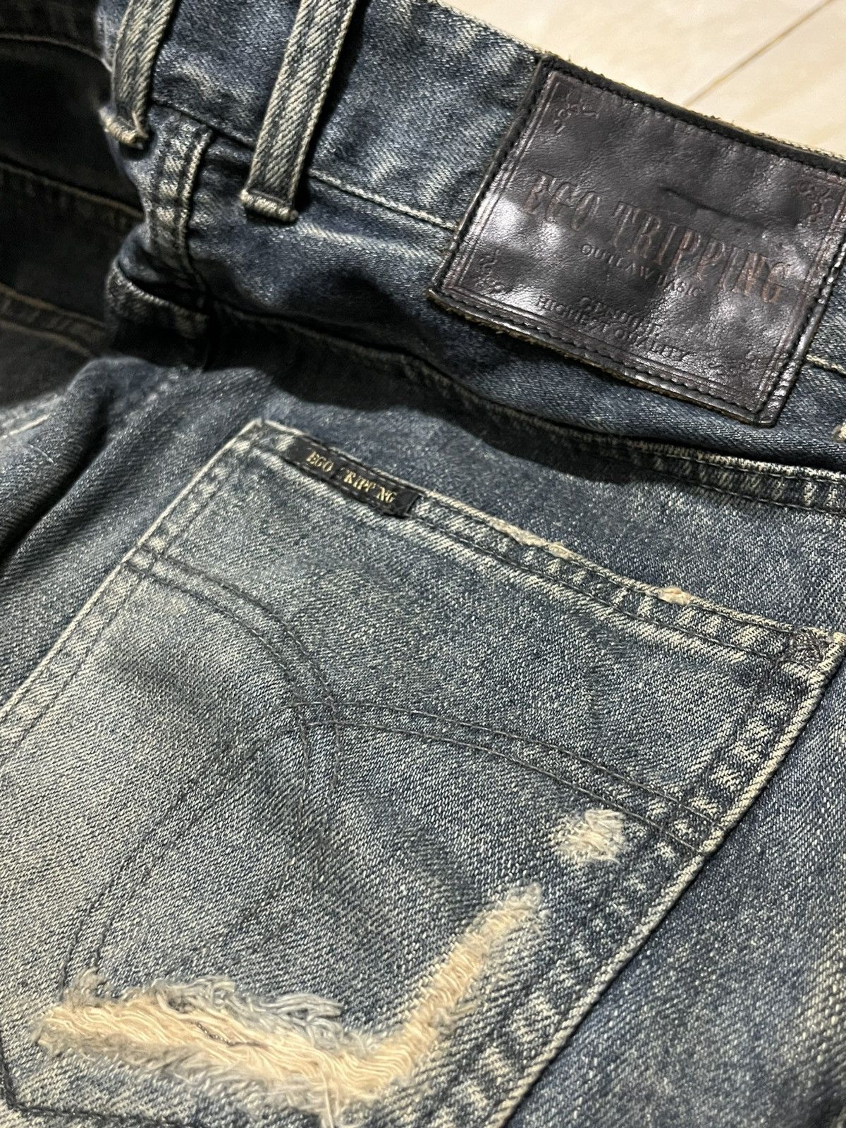Ego Tripping EGO Tripping Japan Denim Distressed Size US 29 - 11 Thumbnail