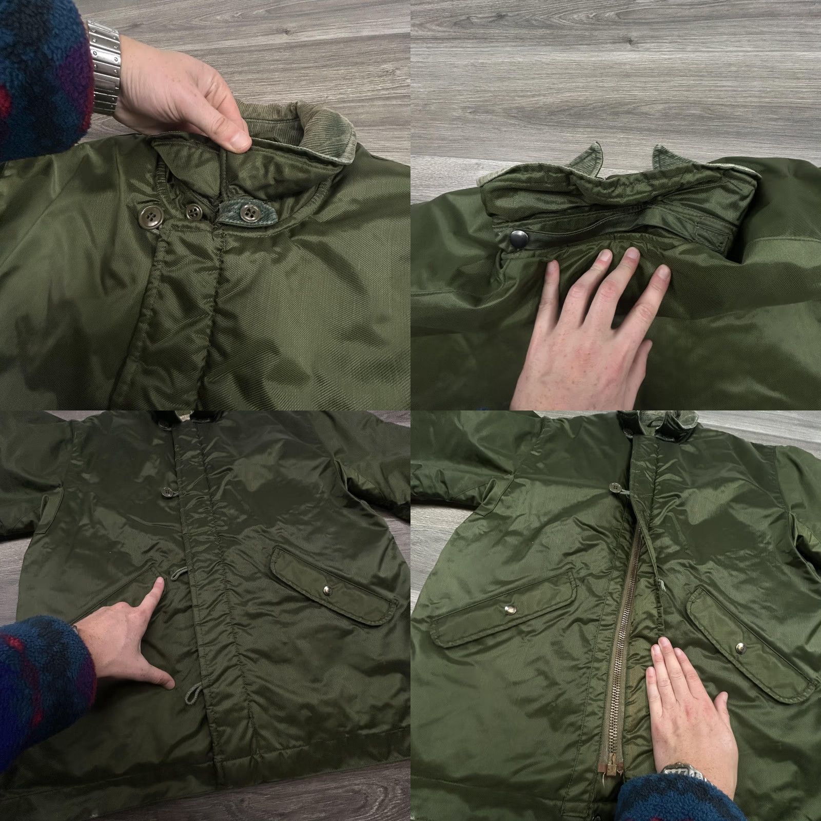Alpha Industries VINTAGE Alpha Industries Jacket Military L Green Nylon Zip Size US L / EU 52-54 / 3 - 9 Thumbnail