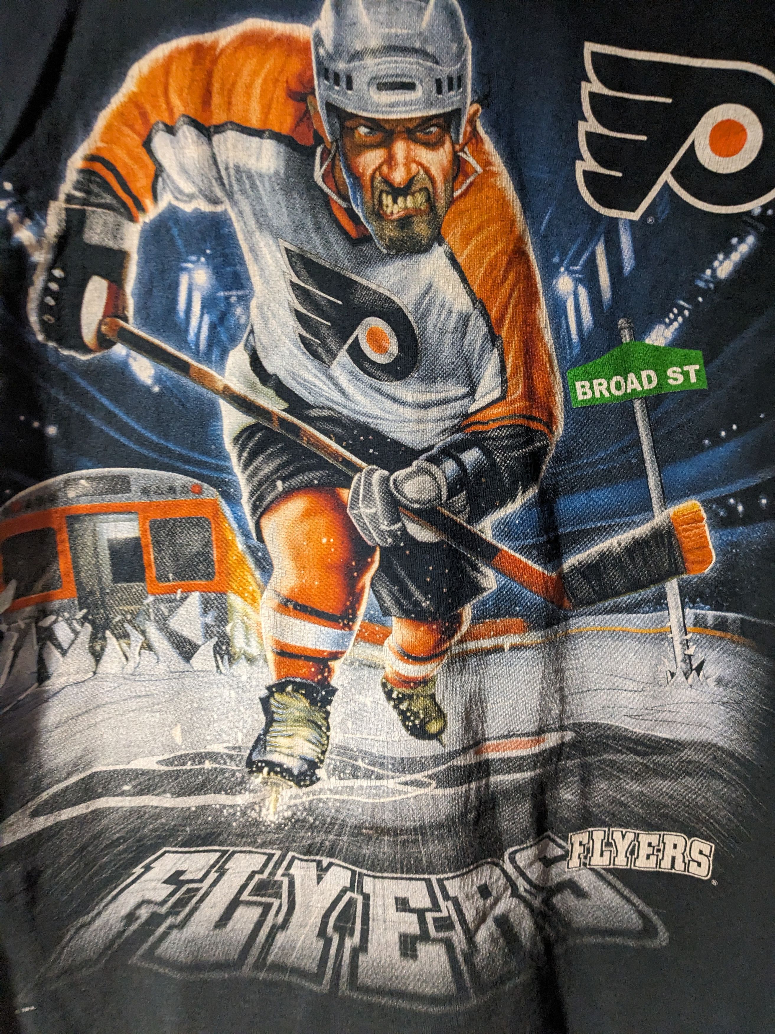 Liquid Blue × Vintage Vintage Y2K Philadelphia Flyers Hockey Liquid Blue T-Shirt Size US L / EU 52-54 / 3 - 2 Thumbnail