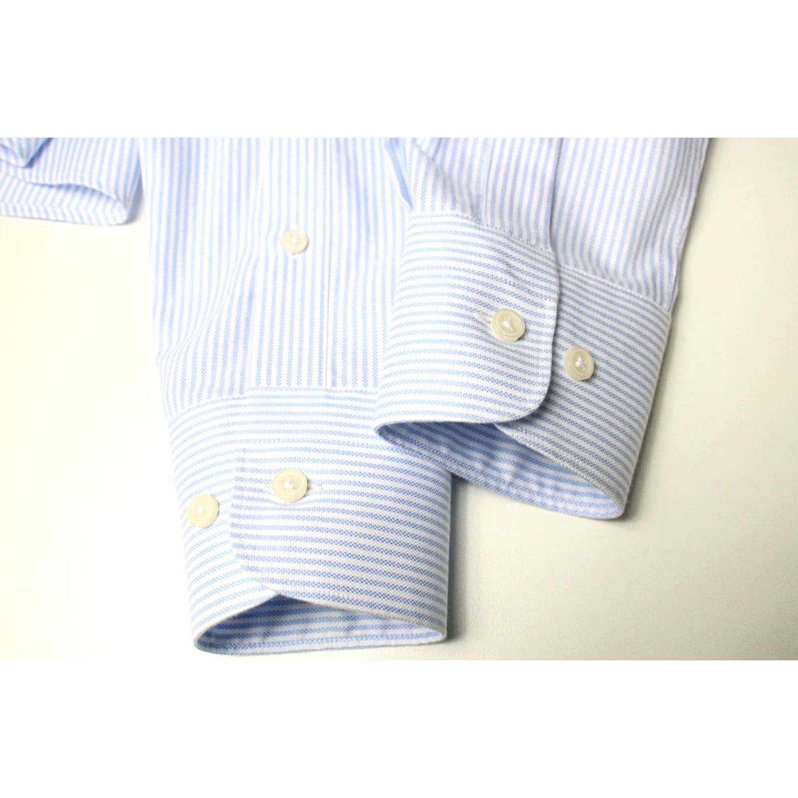 Suitsupply Suitsupply Try On Extra Slim Fit Formal Shirt Men's 38L / 15L Pinstripe Blue Shirt Dress Shirt Mens Slim Fit Blue Pinstripe 38L 15L Size 38L - 6 Thumbnail