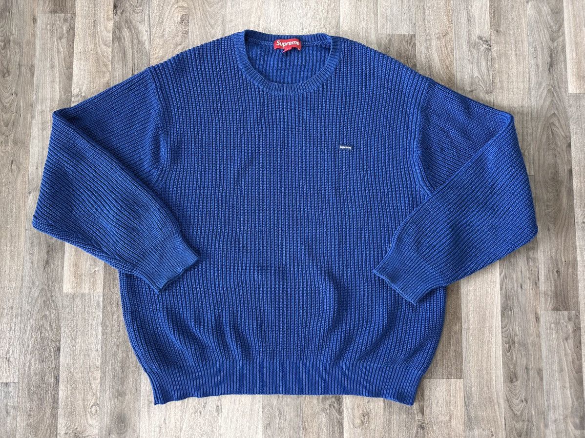 Supreme Supreme Small Box Ribbed Sweater Royal | Grailed