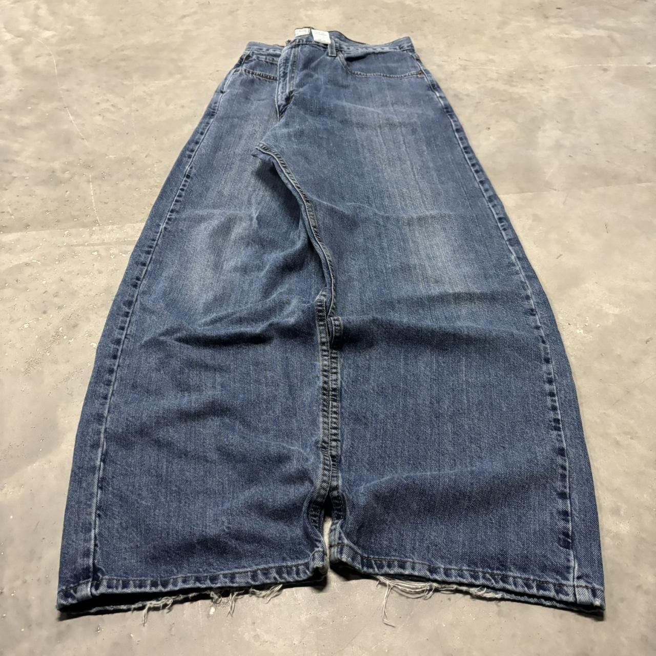 Japanese Brand × Levi's × Vintage Crazy Vintage Y2K/2000s Baggy Dark Blue Wash Levi’s Skater Style Denim Jeans! Size US 38 / EU 54 - 3 Thumbnail