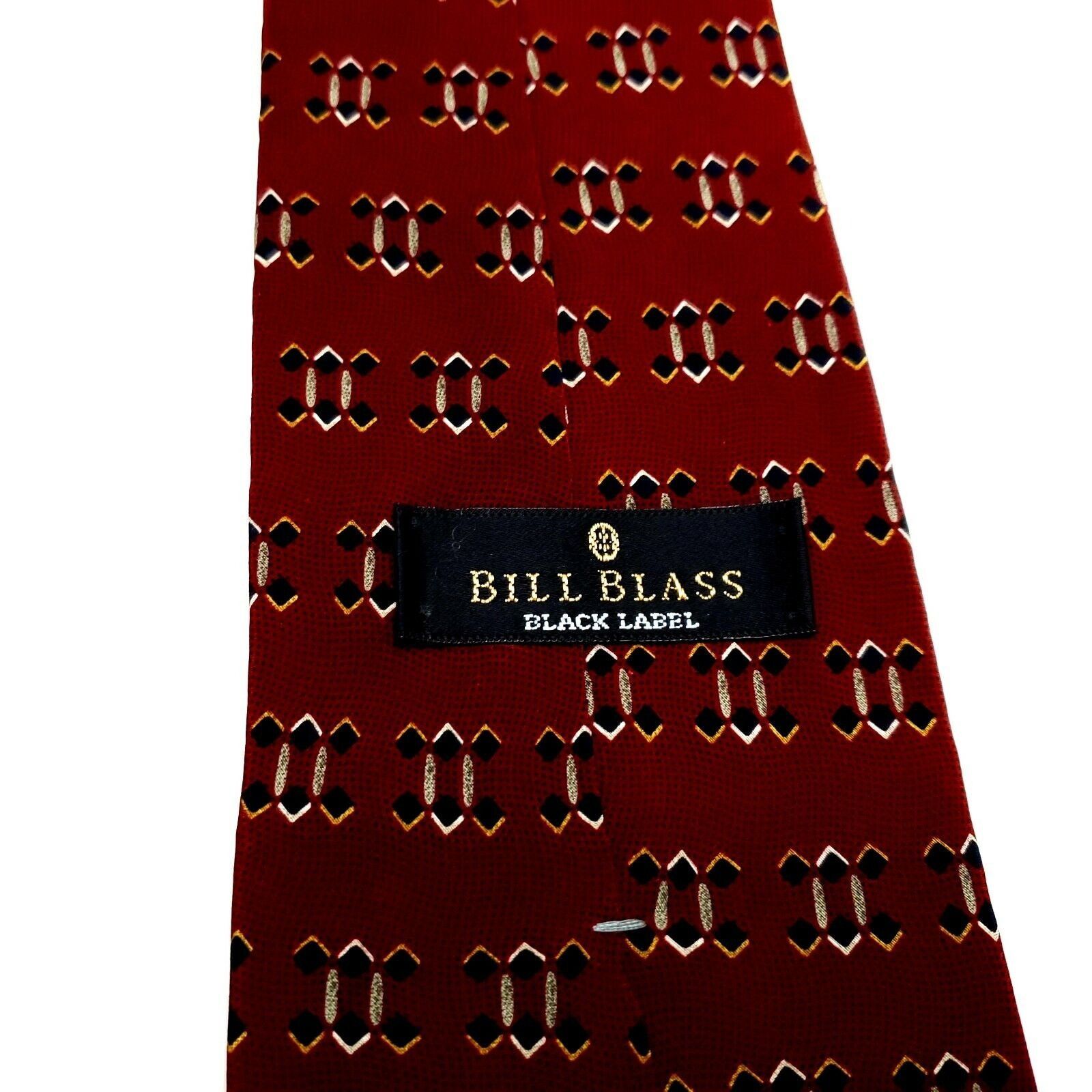 Bill Blass Bill Blass Black Label Silk Tie Red Print Short Wide Size ONE SIZE - 3 Thumbnail