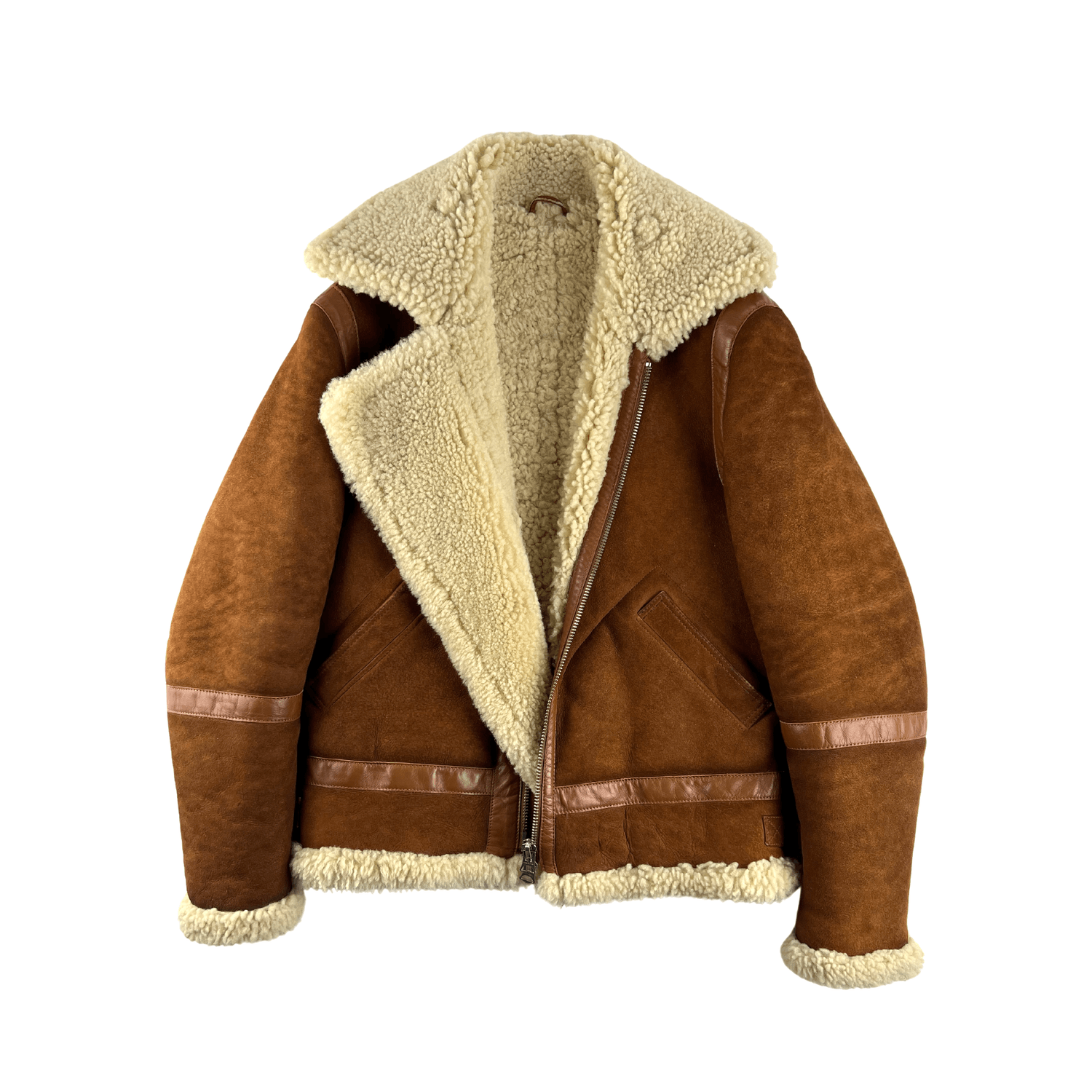 Acne Studios Acne Studios Tan Brown Ian Shearling Jacket Size US S / EU 44-46 / 1 - 2 Thumbnail