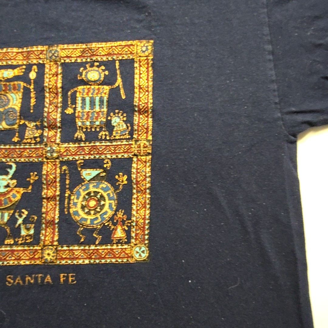 Tultex Vintage Santa Fe Graphic Tee Tribal Print Blue L Shirt 90s Size US L / EU 52-54 / 3 - 5 Thumbnail