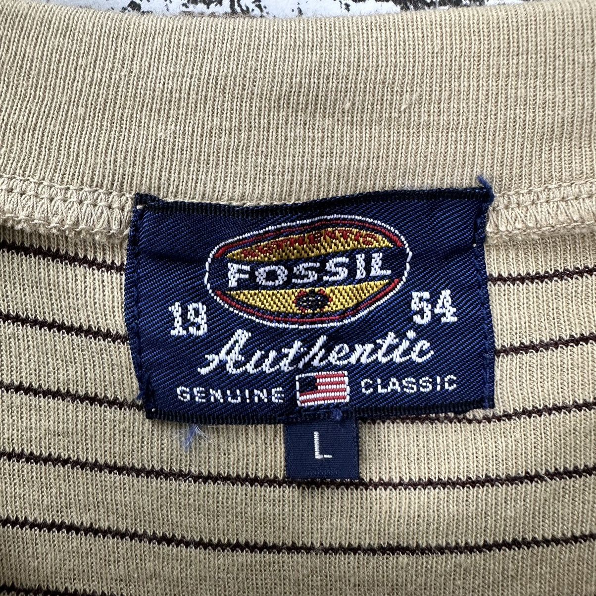 Fossil 80s Fossil Stripe Vintage TShirt A859 Size US M / EU 48-50 / 2 - 8 Thumbnail