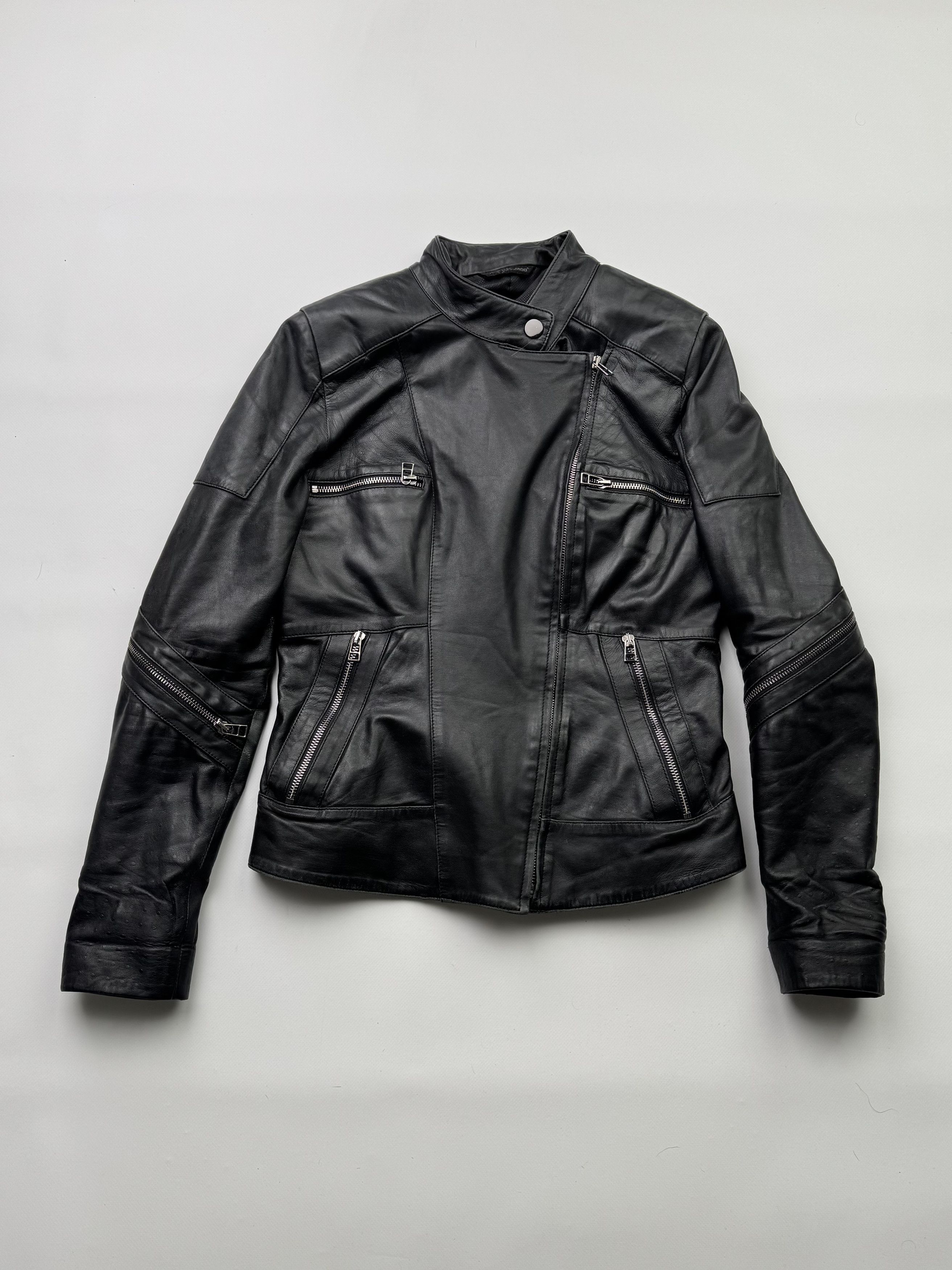 Japanese Brand Vintage Cropped Leather Jacket With Zipper B429(V521)E2 Size M / US 6-8 / IT 42-44 - 1 Thumbnail