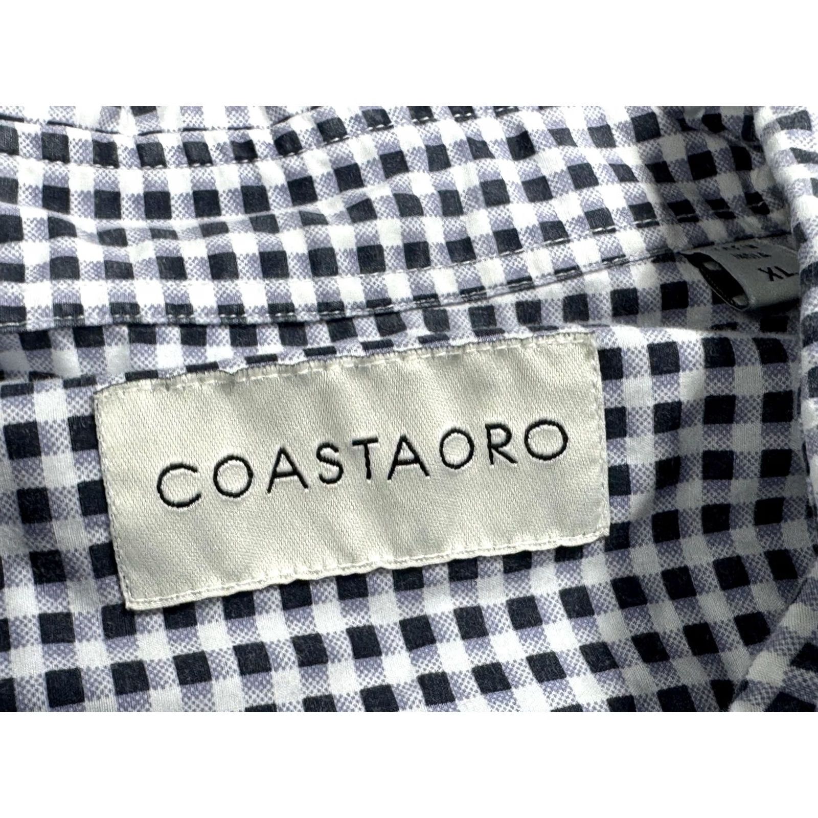 Vintage Coastaoro Shirt Mens XL Blue Check Short Sleeve Button Up Casual Summer Size US XL / EU 56 / 4 - 3 Thumbnail