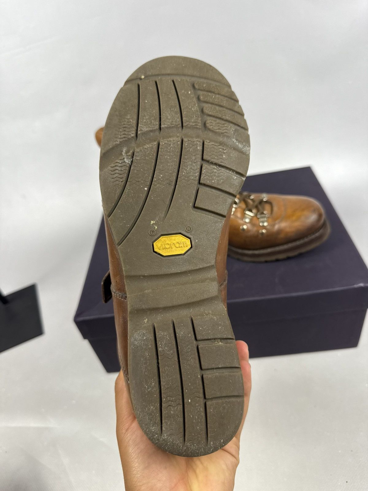 Prada Prada Milano Leather Hiking Boots Brown – Size 10 men Size US 10 / EU 43 - 17 Thumbnail