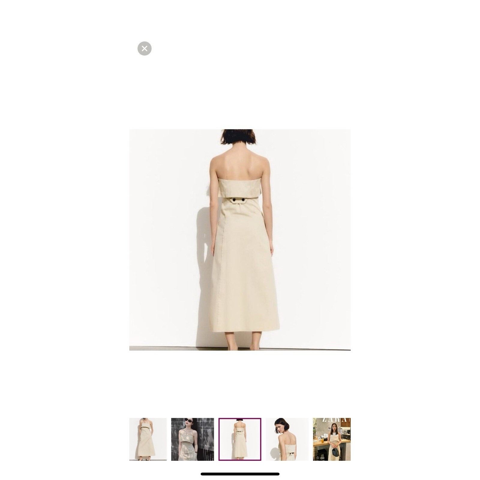 Zara Zara Gabardine Tube Dress Size XS Size XS / US 0-2 / IT 36-38 - 6 Thumbnail