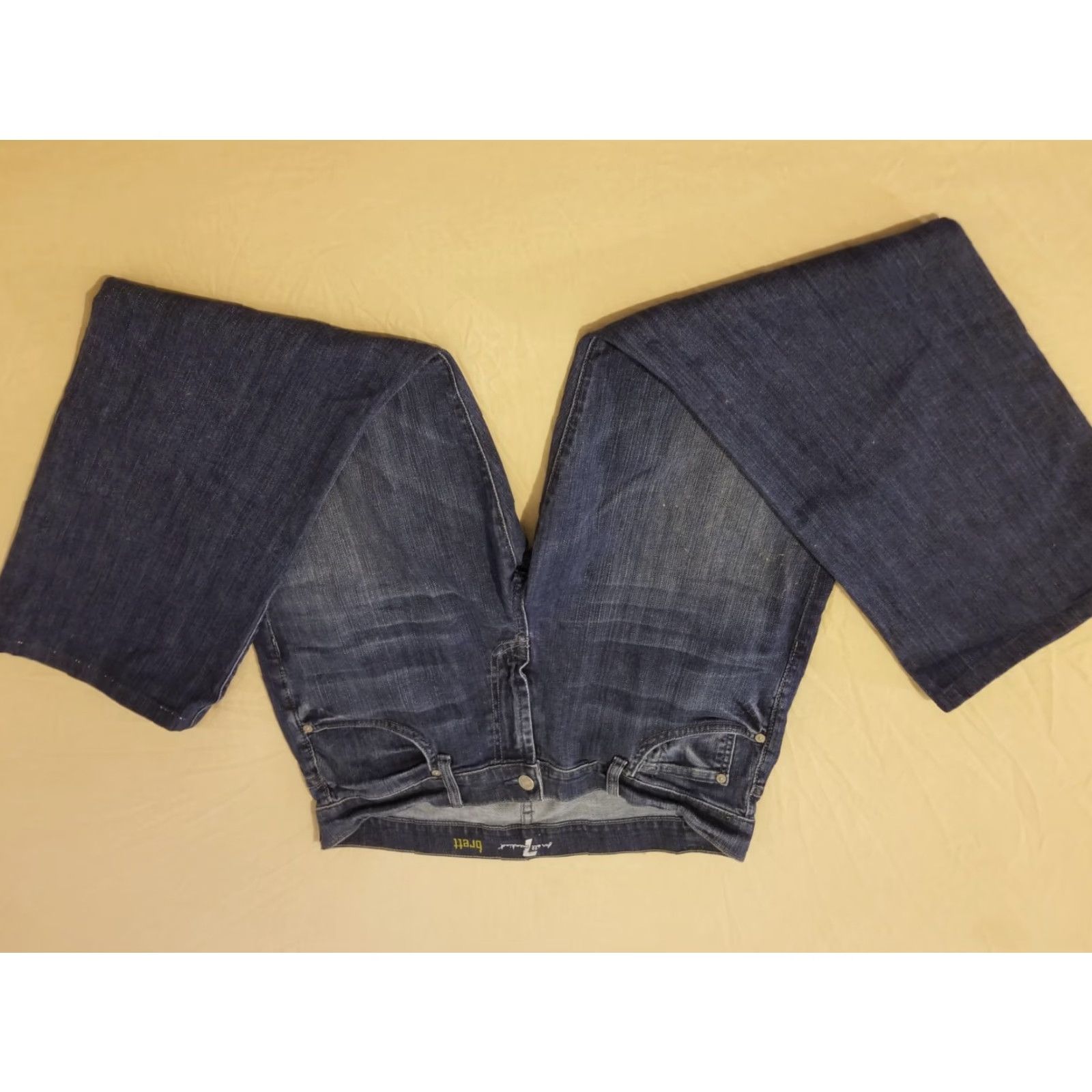 7 For All Mankind Mens Jeans 7 For All Mankind Blue Bootcut Denim 34x28 Stretch Regular 34 Inseam Men 28 Mens Size US 34 / EU 50 - 4 Thumbnail