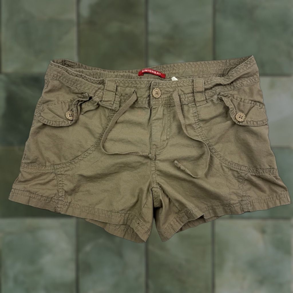 Vintage Vintage Union Bay Shorts Womens 7 Brown Hipster Y2K 90s Short Shorts Drawstring Chino Casual Womens Size 28" / US 6 / IT 42 - 1 Thumbnail