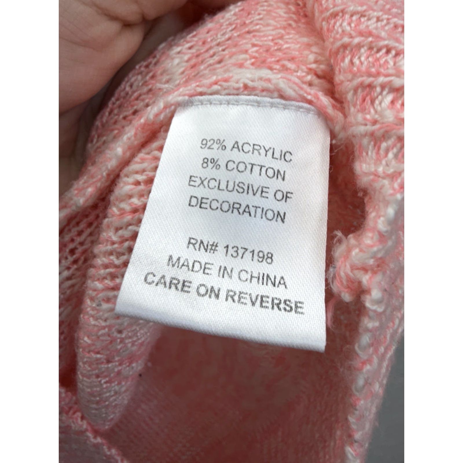 Vintage OhMG! Womens Sweater Shirt Pink Heathered Long Sleeve Thin Size L Pullover Knit Casual Women’s Classic 2000s Size L / US 10 / IT 46 - 5 Thumbnail