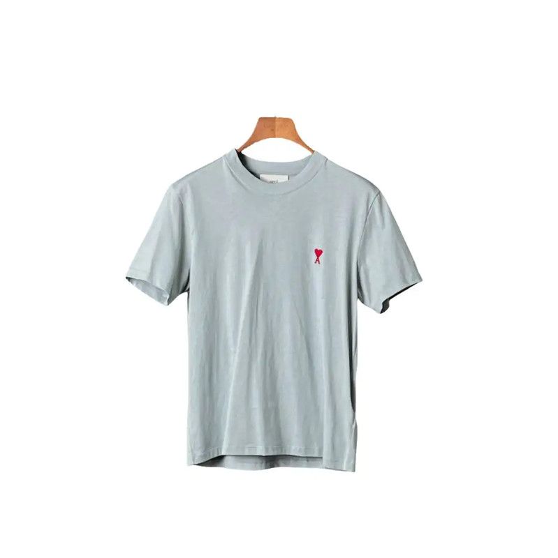 AMI AMI Summer Light Blue Embroidered T-Shirt 0089 Size US XS / EU 42 / 0 - 1 Thumbnail