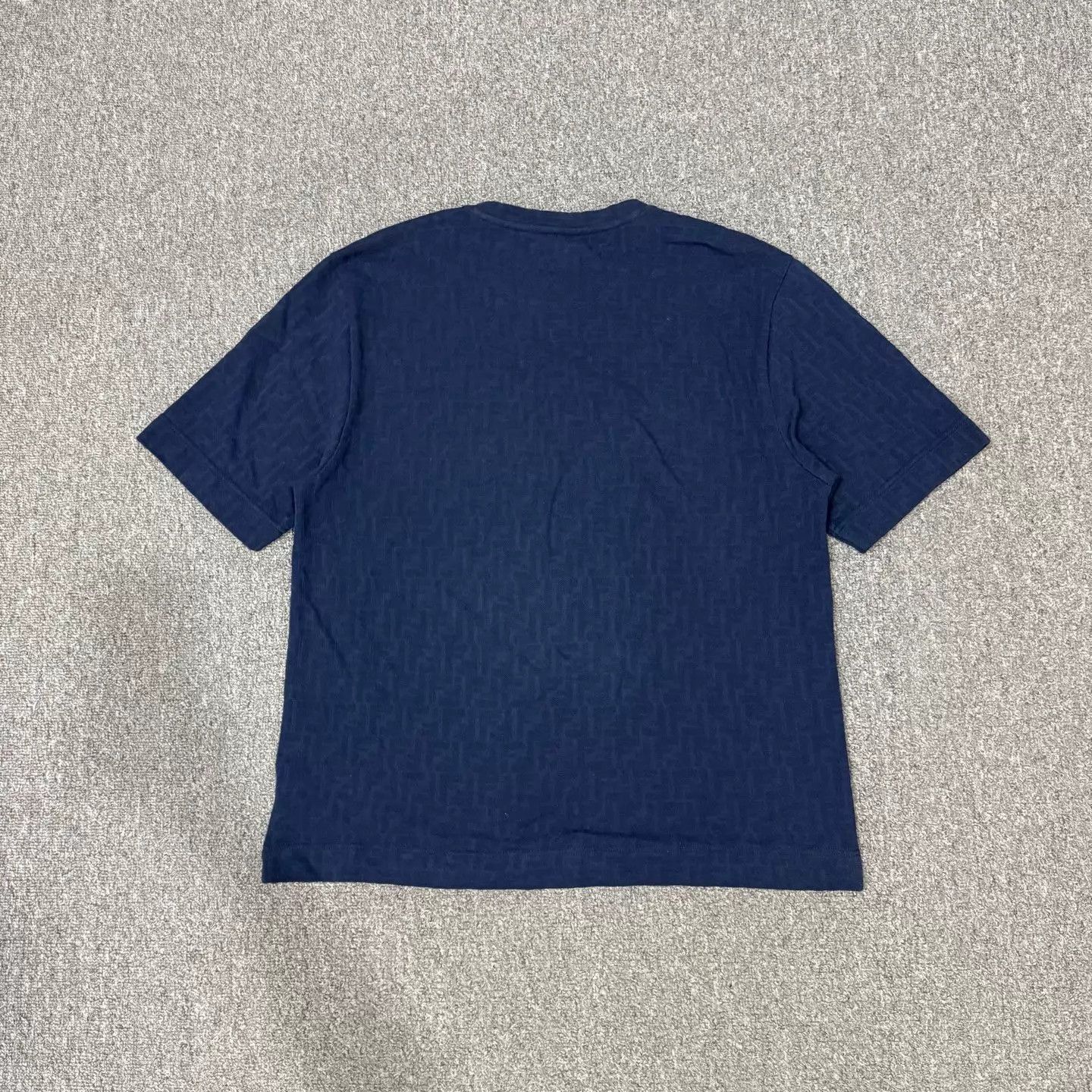 Fendi Fendi Navy Blue FF Print Short Sleeve L 95 New Size L / US 10 / IT 46 - 2 Thumbnail