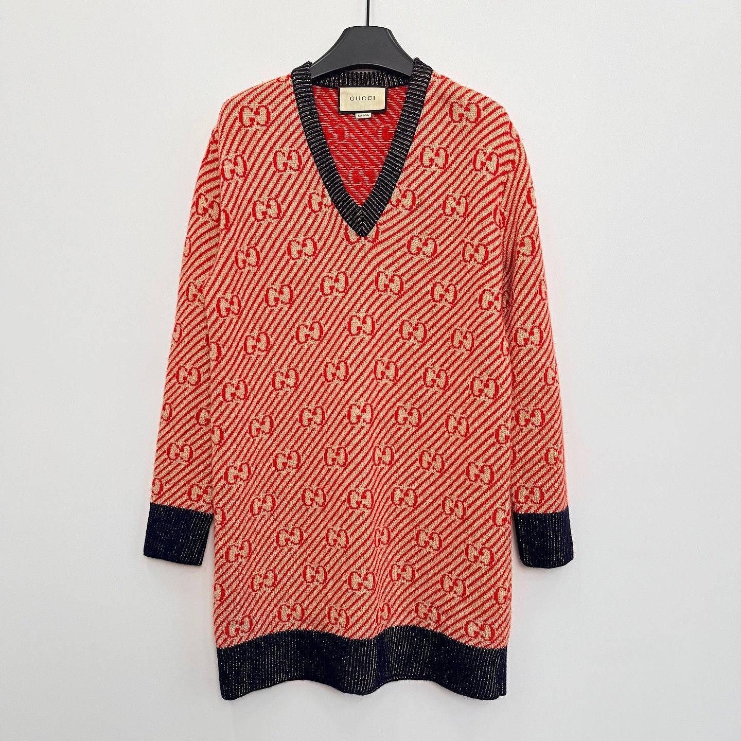 Gucci Gucci GG Pattern Knit Mini Dress Size XS Size XS / US 0-2 / IT 36-38 - 1 Thumbnail