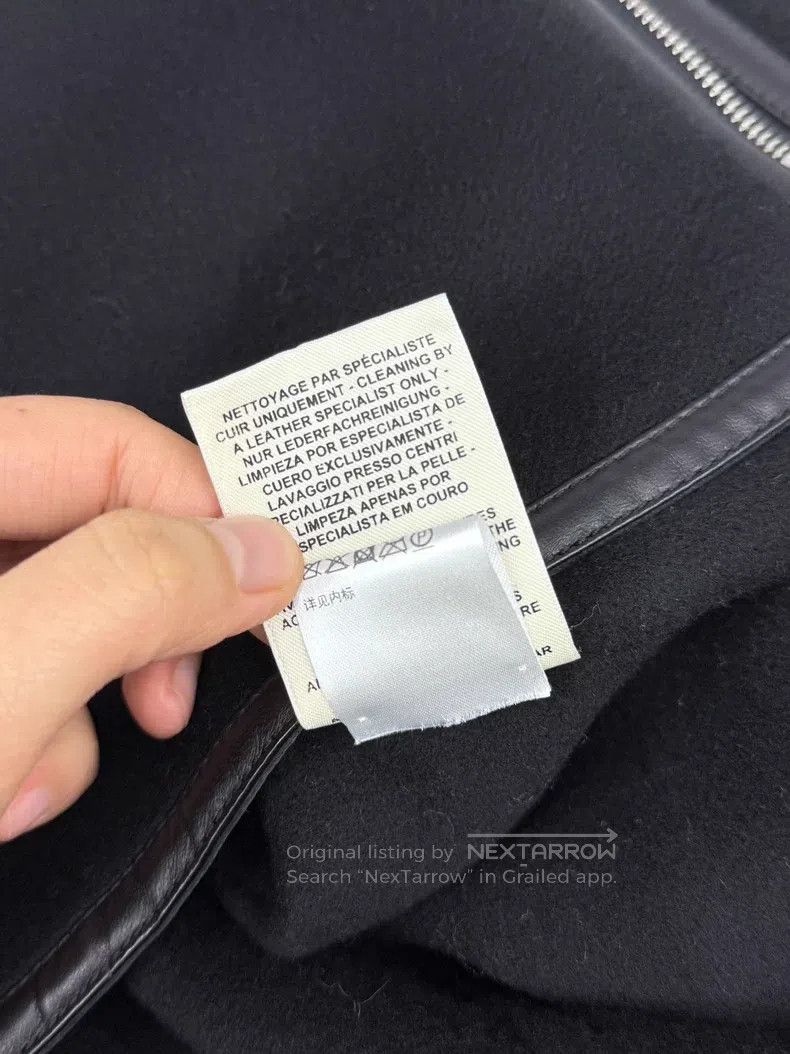 Hermes Hermes Black Cashmere and Leather Blended Jacket Size M / US 6-8 / IT 42-44 - 7 Thumbnail
