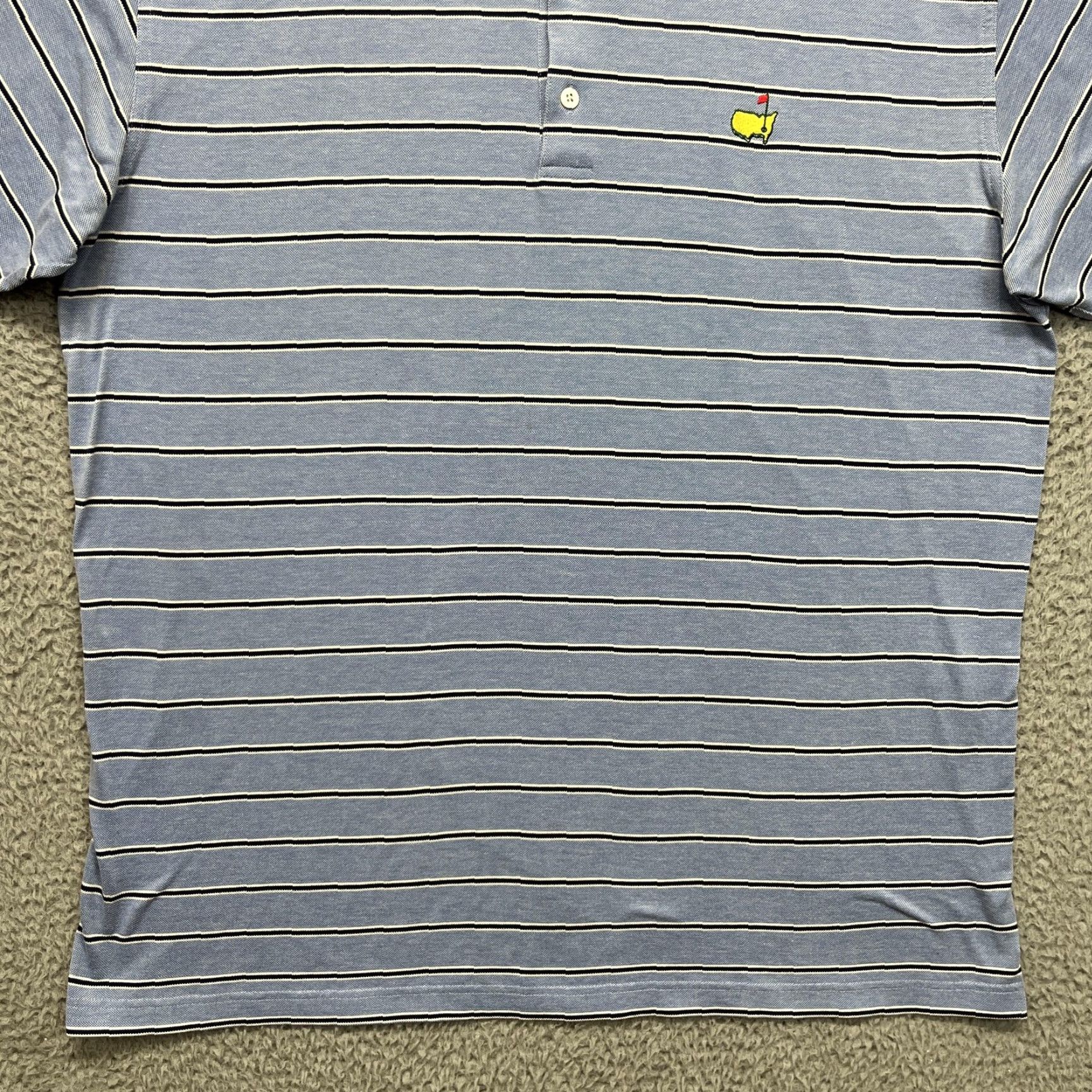 Vintage VINTAGE Augusta National Masters Polo Shirt Mens XL Blue Stripe Logo Augusta National Hong Kong Polo Shirts Size US XL / EU 56 / 4 - 4 Thumbnail