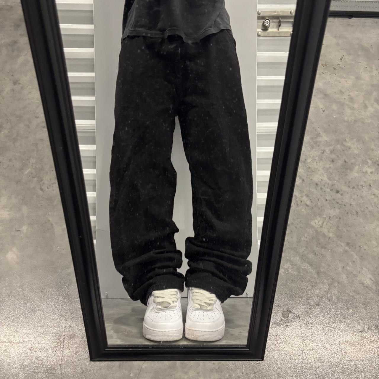 Japanese Brand × Vintage Crazy Vintage Y2K/2000s Solid Black Essential Denim Jeans! Size US 36 / EU 52 - 1 Thumbnail