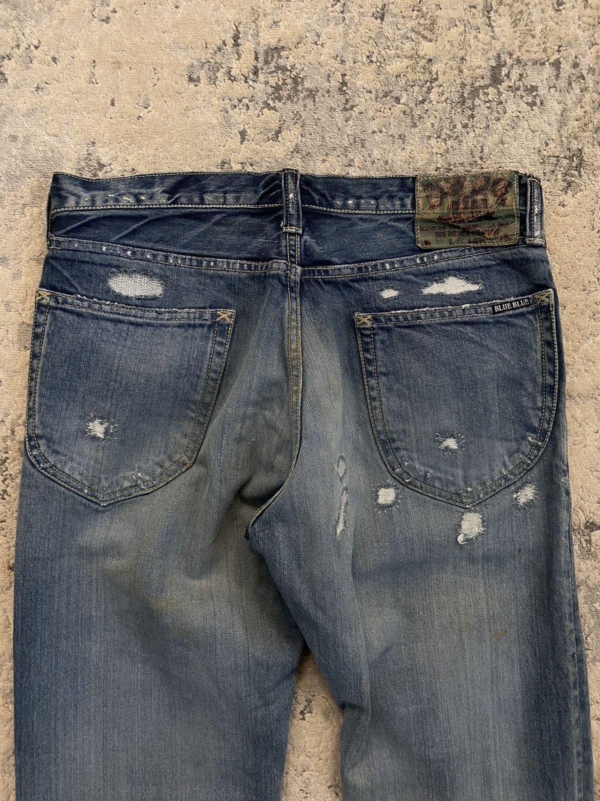Blue Blue Japan Blue Blue Japan - Crash Distressed Repair Bootcut Denim Size US 30 / EU 46 - 10 Thumbnail