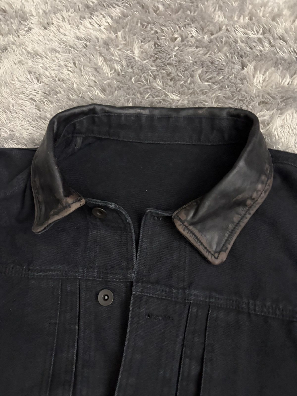 XLIM XLIM LEATHER DENIM TRUCKER Size US M / EU 48-50 / 2 - 3 Thumbnail
