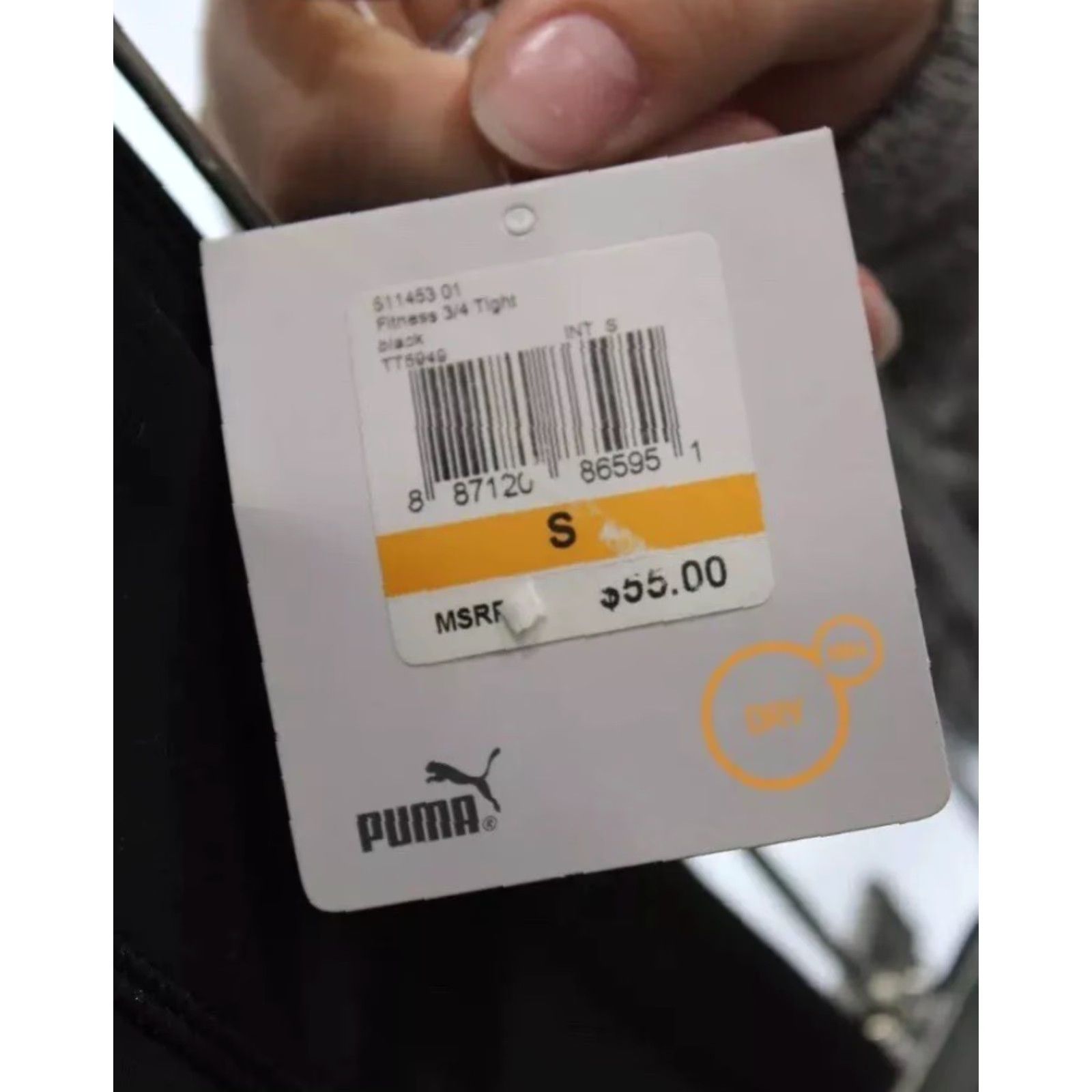 Puma PUMA Fitness Black 3/4 Active Legging Womens Size S Pants Yoga Workout Comfortable Elastic Waistband Stretchy 3/4 Length Health Sportswear Size 28" / US 6 / IT 42 - 3 Thumbnail