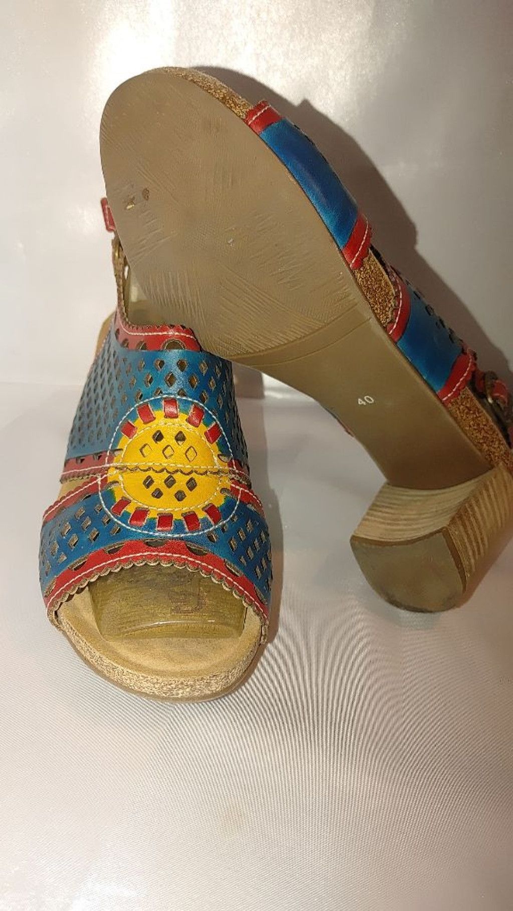 Larose Paris L'Artiste Eclipsing Peep Toe Leather Sandal Size 40 Size US 10 / IT 40 - 8 Thumbnail