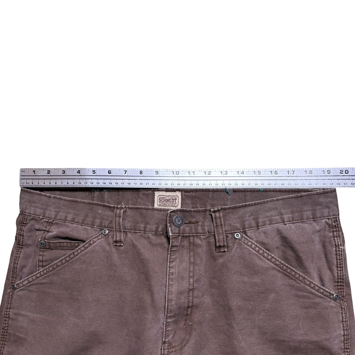 Other Vintage Schmidt Workwear Faded Brown Carpenter Pants 38x30 Size US 38 / EU 54 - 5 Thumbnail