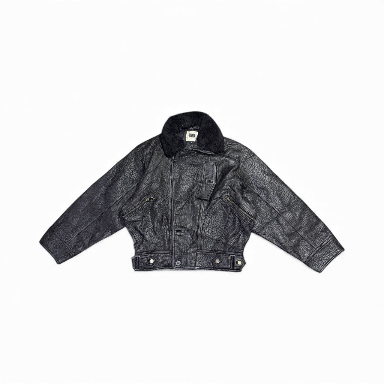 Gemma.H Uomo Vintage 80s Pure Sheepskin Leather Uno Uomo Biker Jacket Size US L / EU 52-54 / 3 - 1 Thumbnail