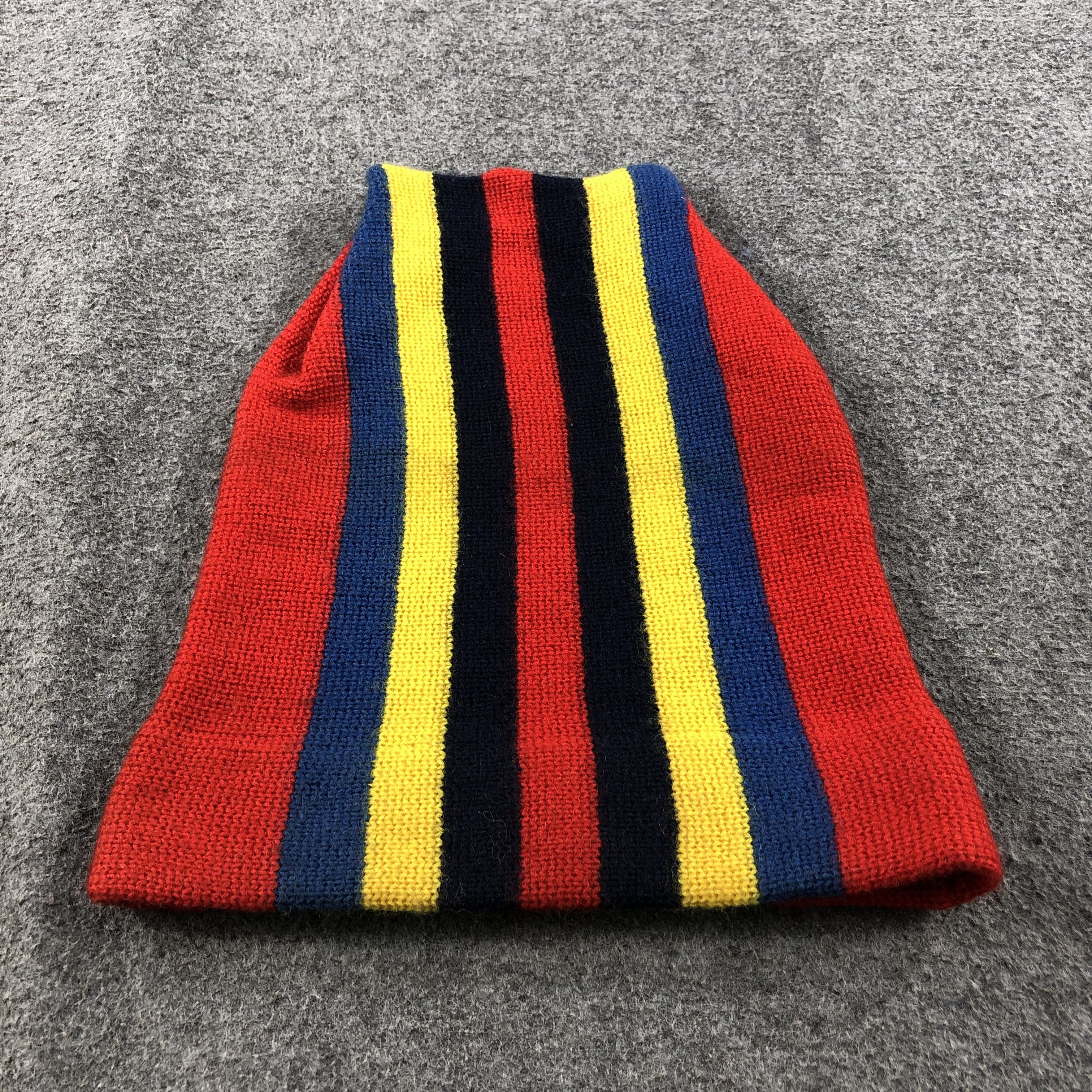 Vintage Franz Striped Devil Ears Wool Beanie Snowcap Snow Hat B358 Size ONE SIZE - 3 Thumbnail