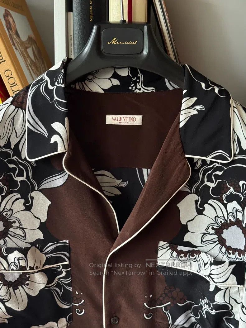 Valentino Valentino Garden-printed silk pajama-style shirt Size US M / EU 48-50 / 2 - 6 Thumbnail
