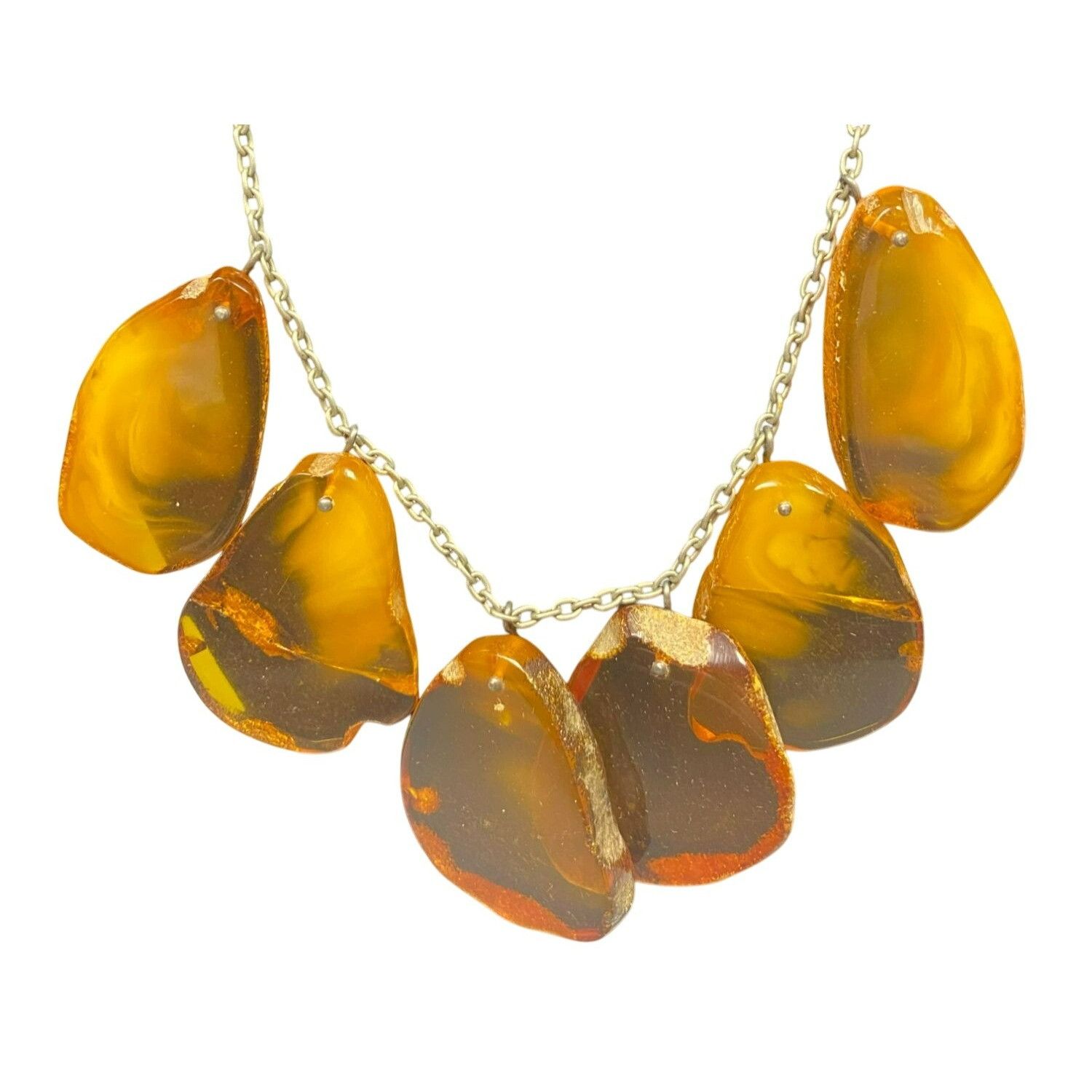 Handmade Handmade Rare OOAC Vintage Baltic Amber Statement Necklace, Size ONE SIZE - 3 Thumbnail