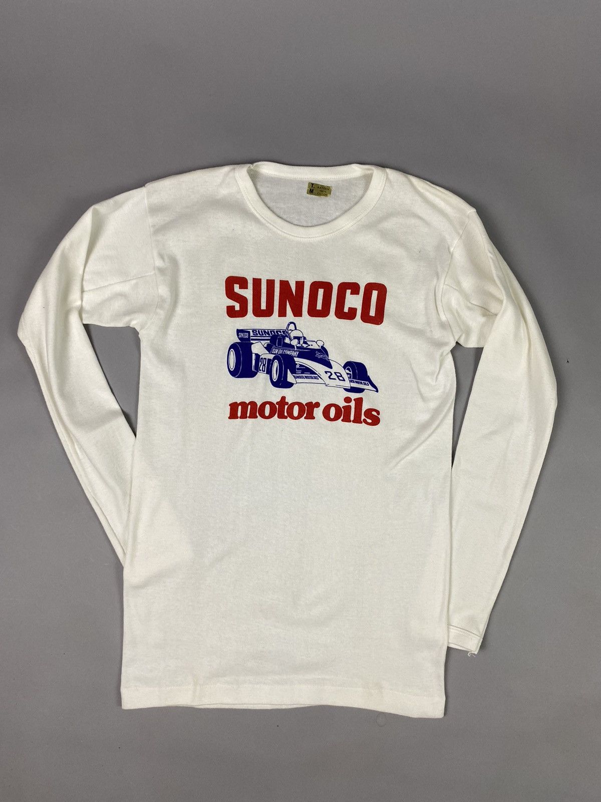 Vintage Vintage Sunoco Motor Oils Racing Long-Sleeve Tee Size M / US 6-8 / IT 42-44 - 1 Thumbnail