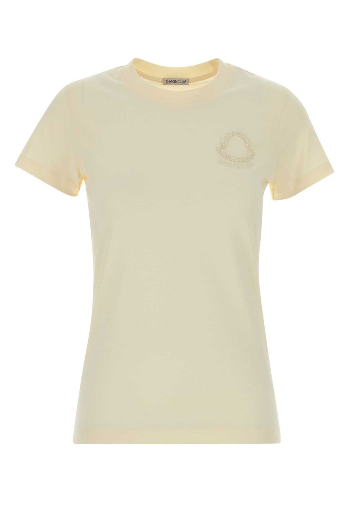 Moncler Cream Cotton T-Shirt Size XS / US 0-2 / IT 36-38 - 1 Thumbnail