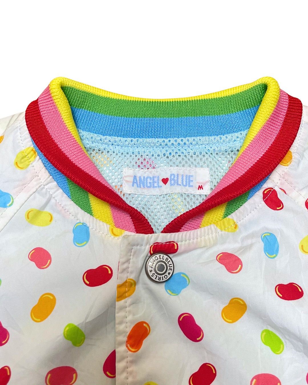Angel Blue Angel Blue Jolly Jelly Bean Print Rainbow Varsity Jacket Y2K Size S / US 4 / IT 40 - 3 Thumbnail