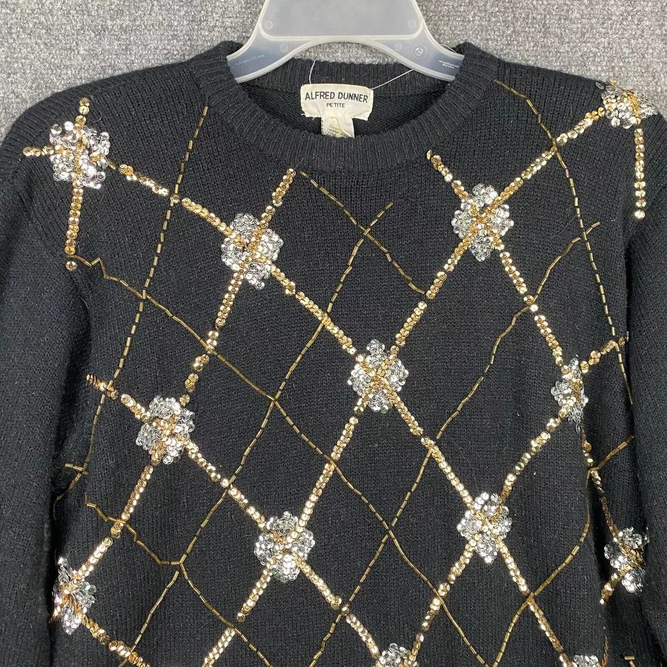 Other Alfred Dunner Sweater Women's Petite Large PL Acrylic Blend Size L / US 10 / IT 46 - 2 Thumbnail