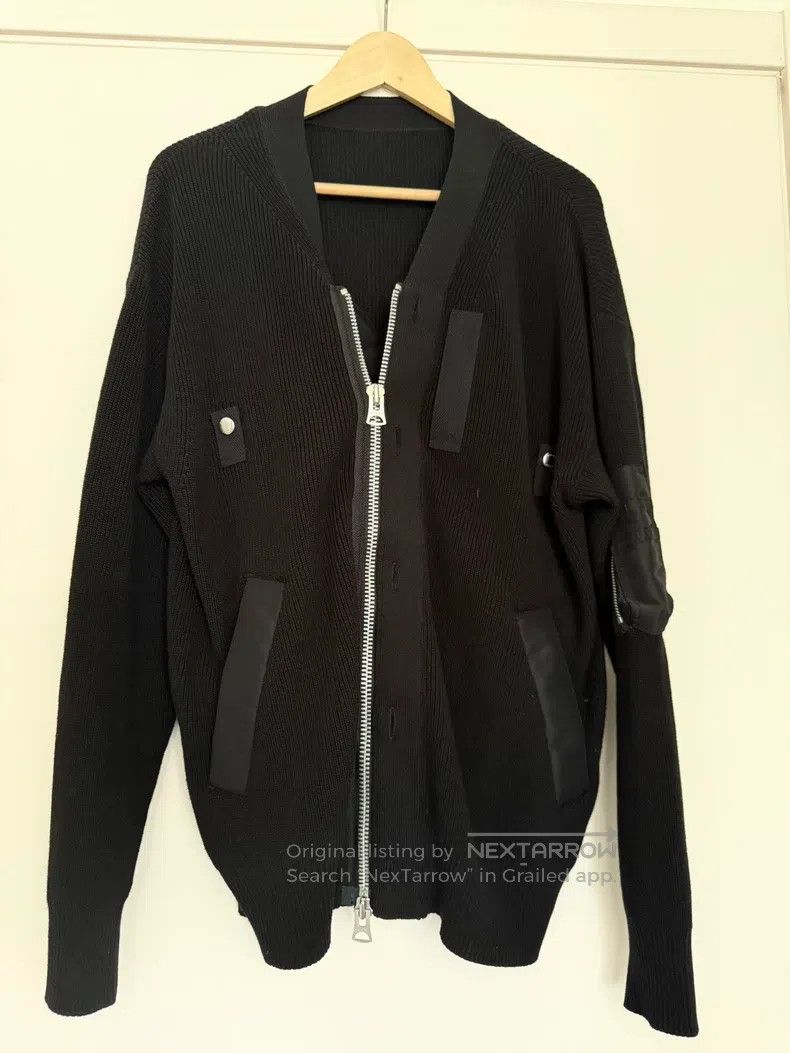 Sacai Sacai New panelled knit baseball jacket| Size US S / EU 44-46 / 1 - 1 Thumbnail