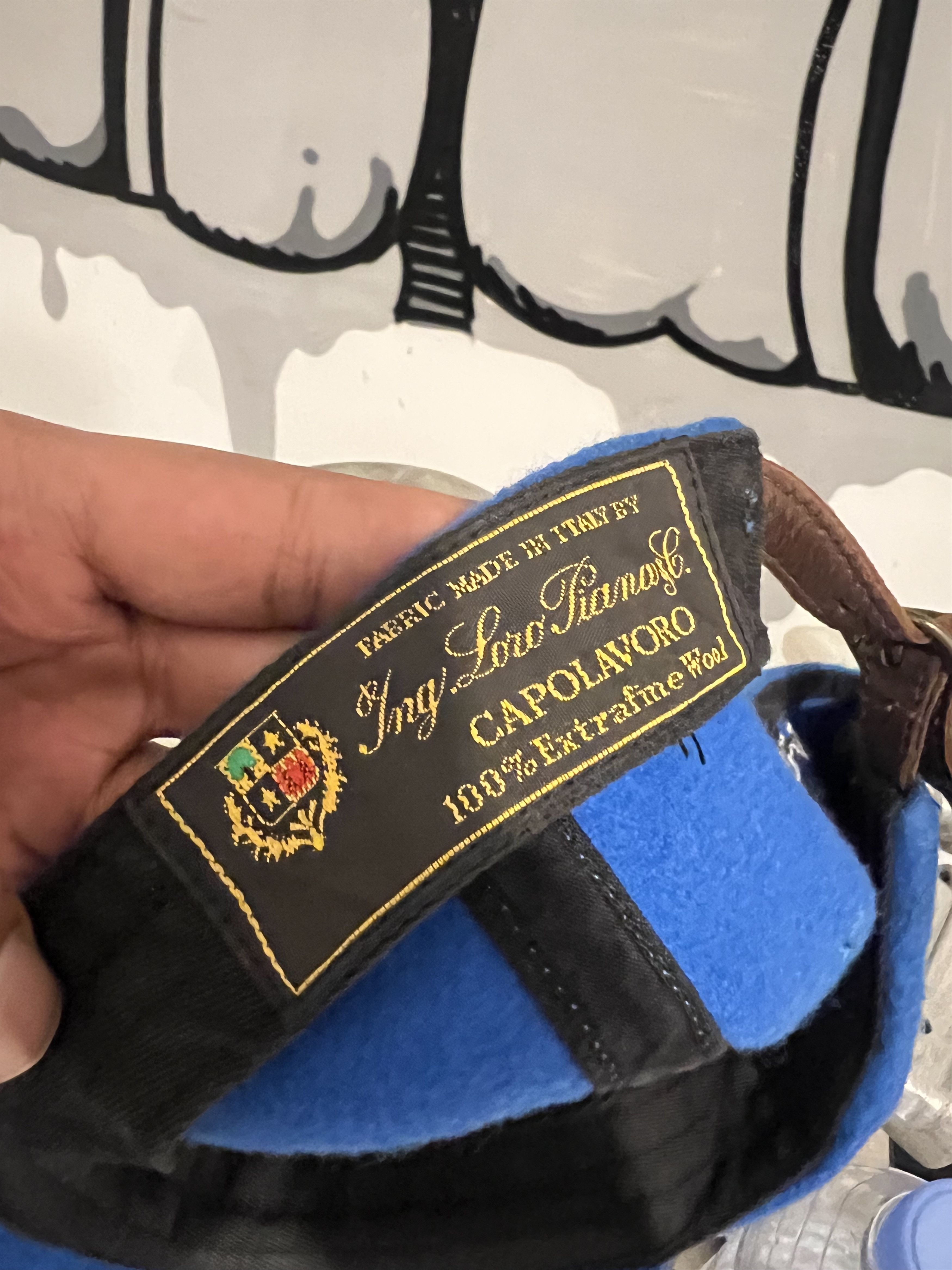 Loro Piana × Supreme Supreme "S" Logo Leather Strap Wool Cap Hats Size ONE SIZE - 6 Thumbnail