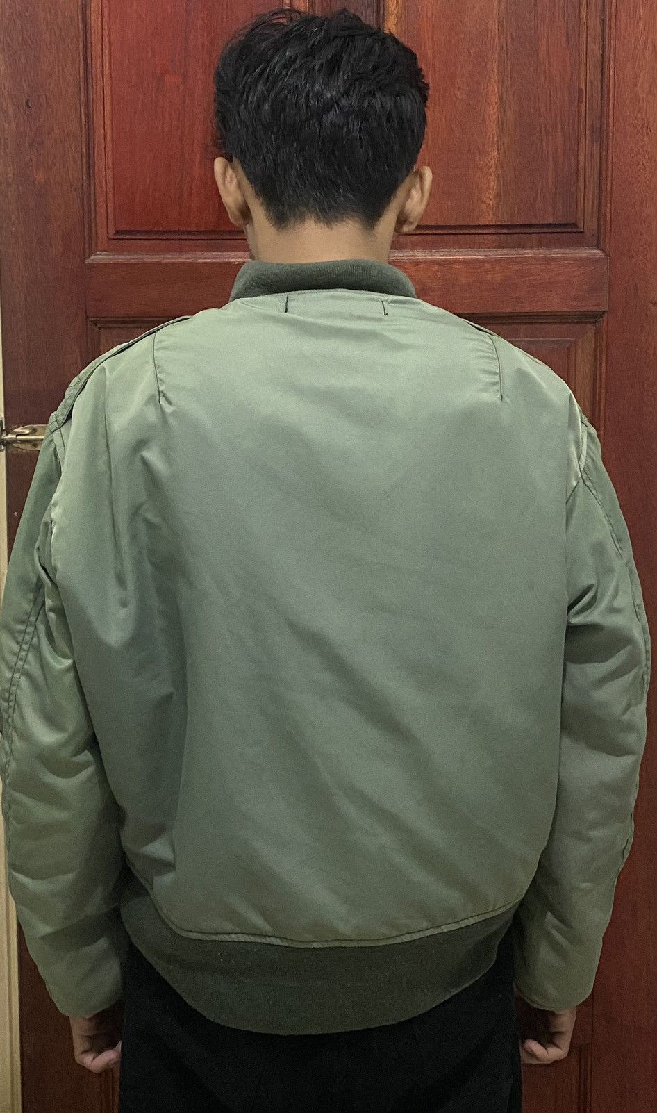 Evisu Rare Vintage 90s Evis Ma-1 Olive Green Bomber Jacket Size US S / EU 44-46 / 1 - 6 Thumbnail
