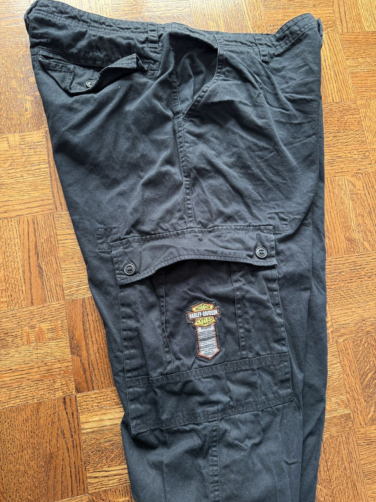 Harley Davidson Vintage Y2K Harley Davidson Embroidered Cargo Pants Size US 36 / EU 52 - 3 Thumbnail