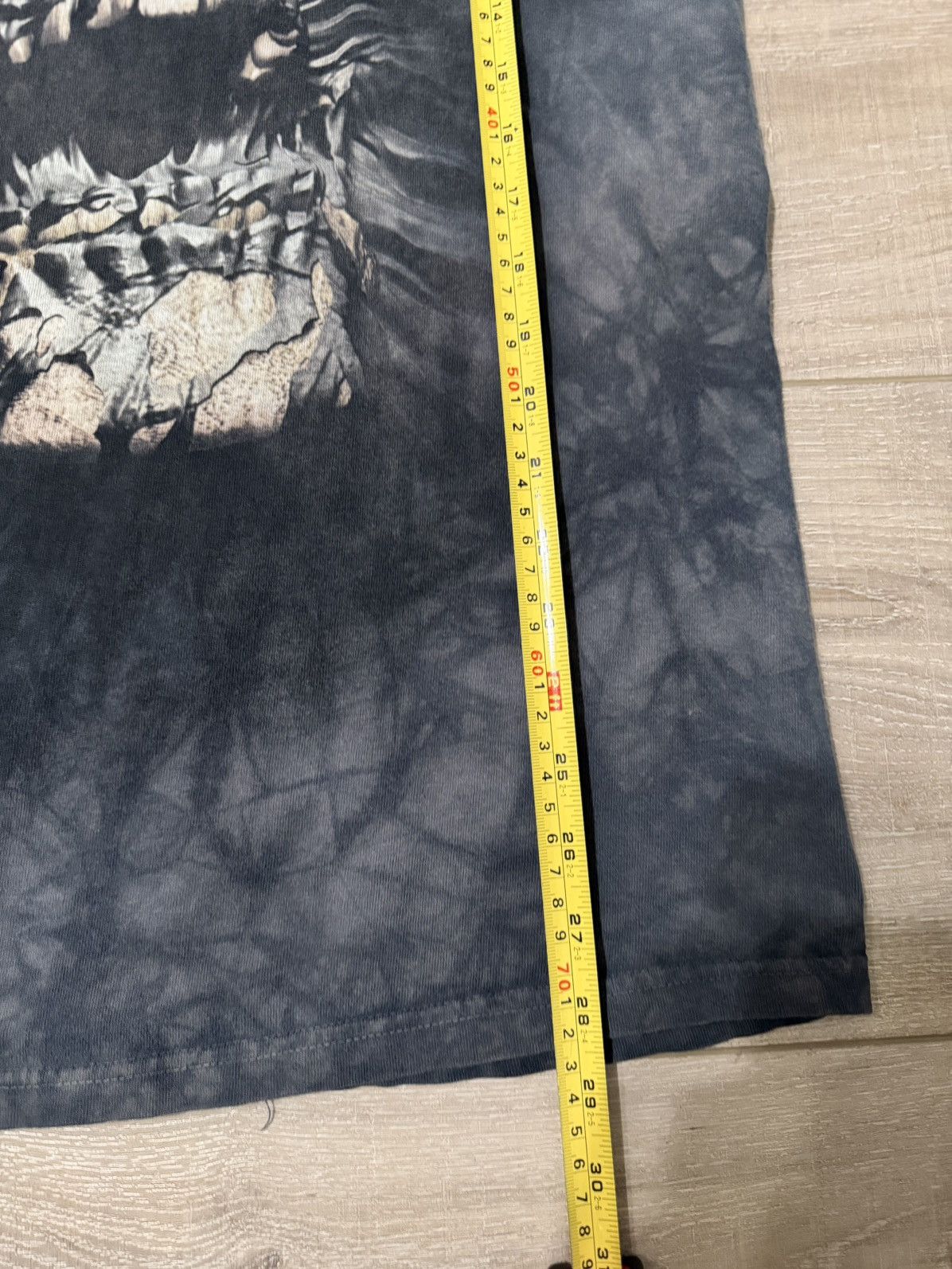 Vintage Vintage Tie Dye Skully T-Shirt Size US XL / EU 56 / 4 - 3 Thumbnail