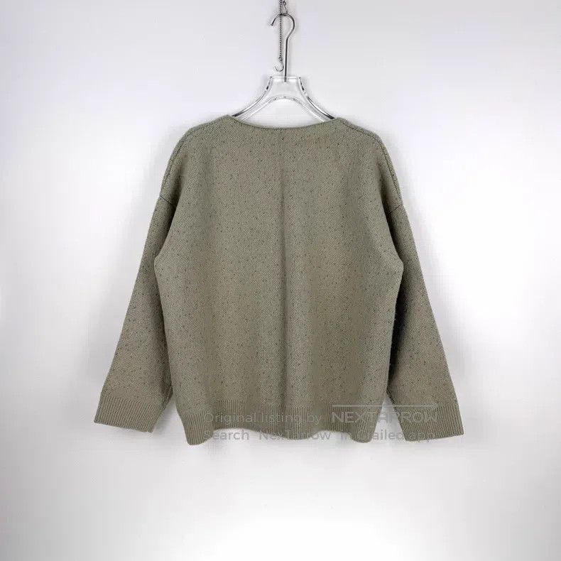 Loewe Loewe Light Grey-Green Large Logo Deer Pattern Wool Linen Size S / US 4 / IT 40 - 4 Thumbnail
