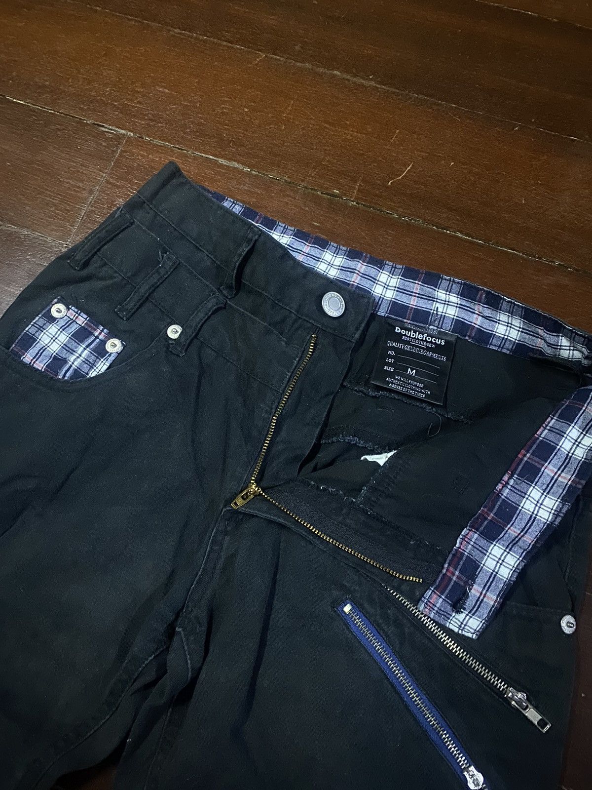 Designer × Japanese Brand Fire double focus streetwear zipper double waist Size US 31 - 7 Thumbnail