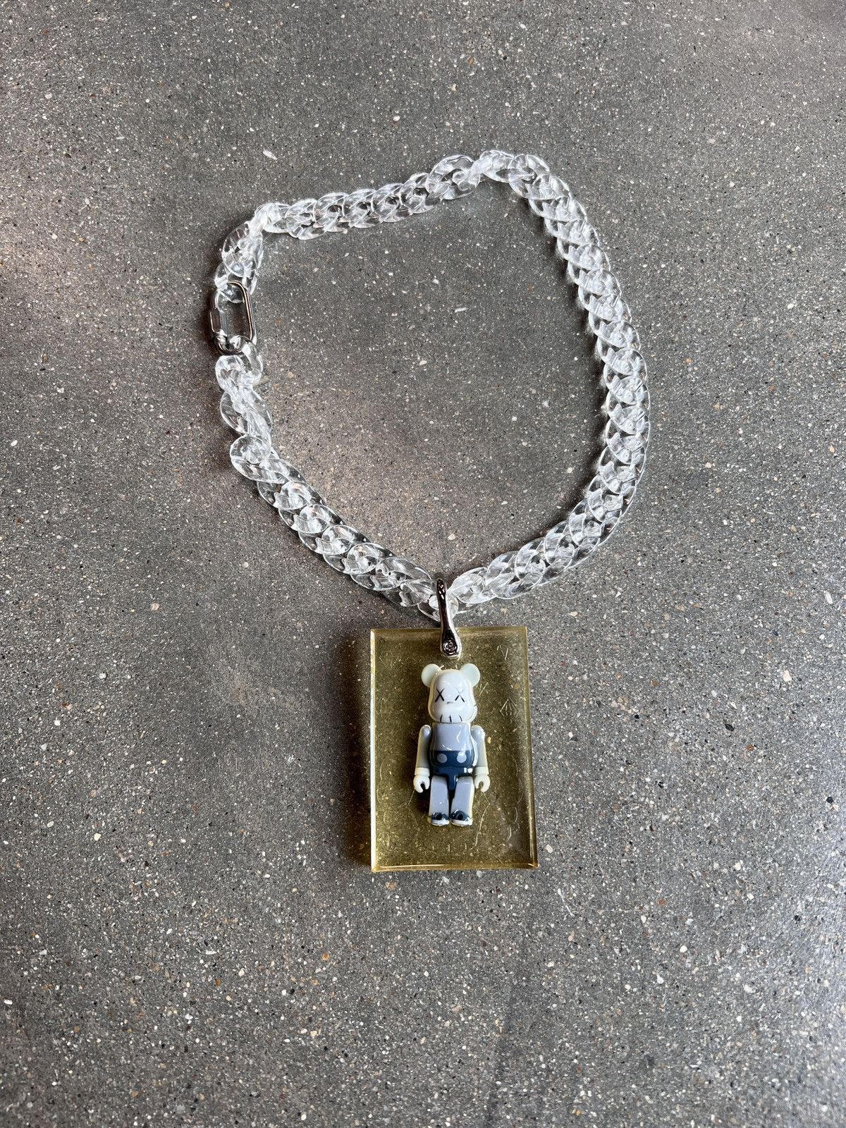 Pre-owned Kaws Kristopher Kites Necklace  Bearbrick 2011 1 Of 1 Unique In Clear